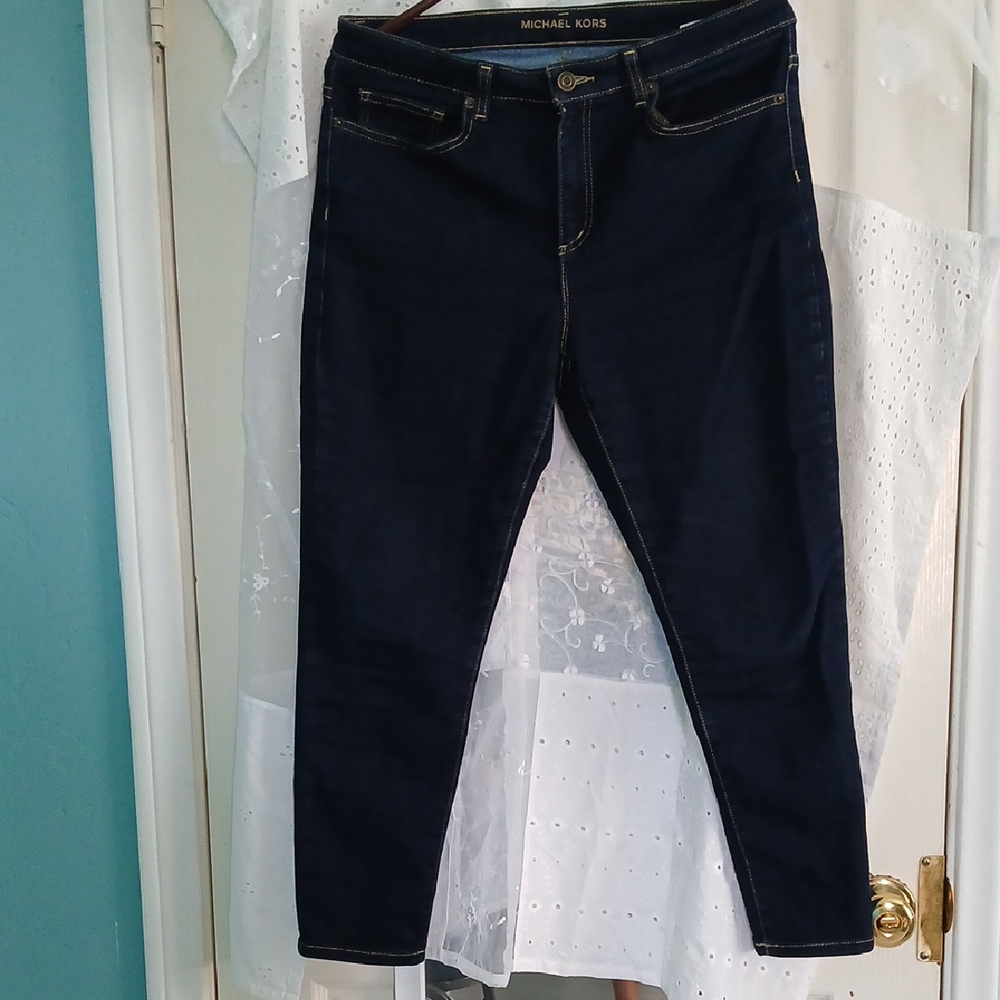 Michael Kors Women's Navy Skinny Jeans Size 12.